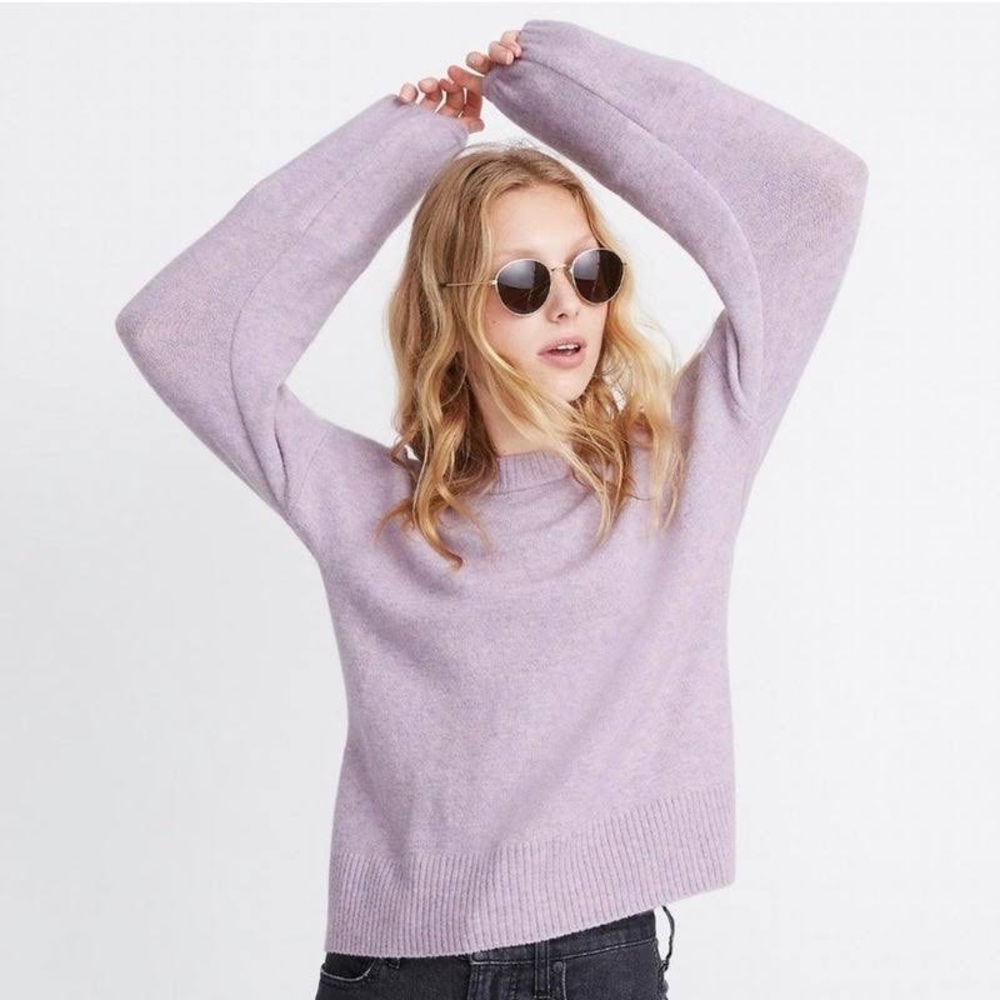 Madewell Payton Pullover Sweater in Heather Lilac
